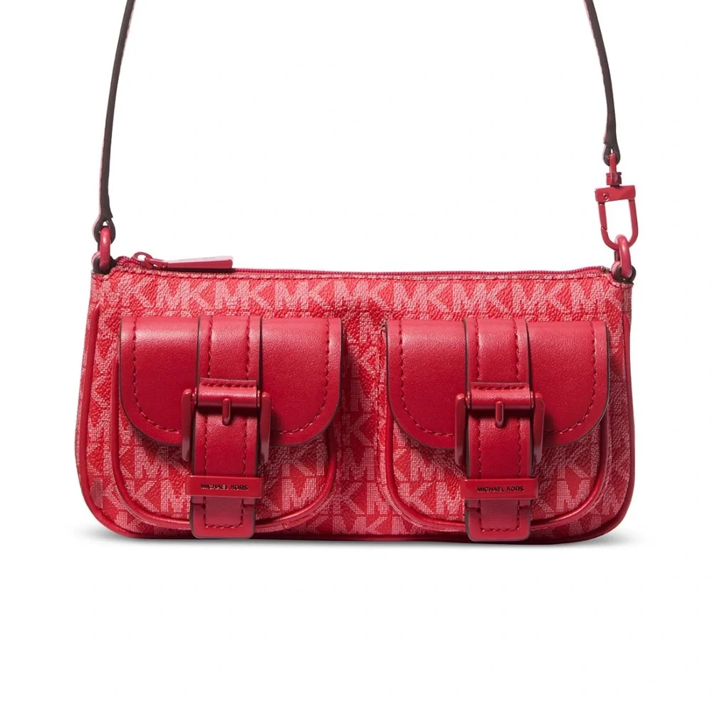 🍒🎄MICHAEL Michael Kors Zoe Convertible Signature Logo Shoulder Bag